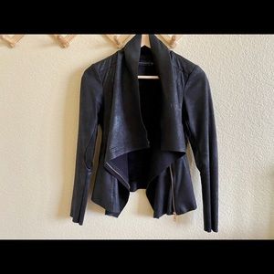 Zara Faux Black Leather Jacket Size XS